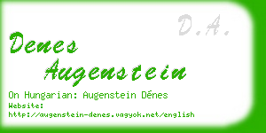 denes augenstein business card